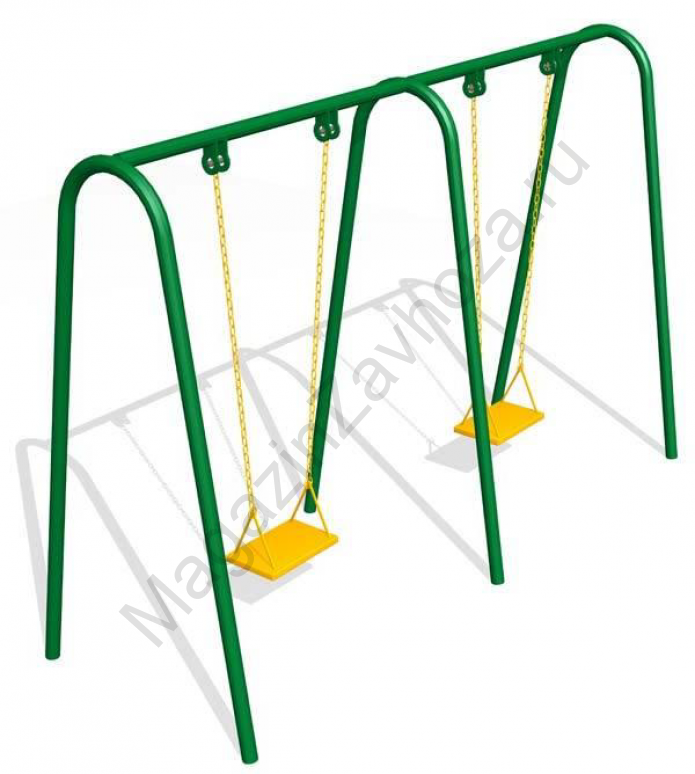 Качели Двойные на цепи без спинки