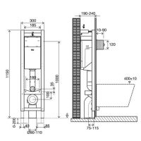 узкая инсталляция OLI Quadra 280490, схема