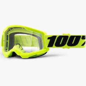 100% Strata 2 Fluo Yellow Clear Lens, очки