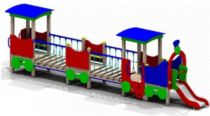 Паровоз с составом