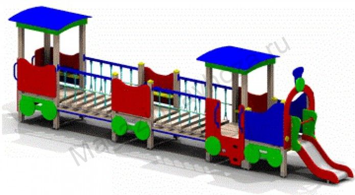 Паровоз с составом