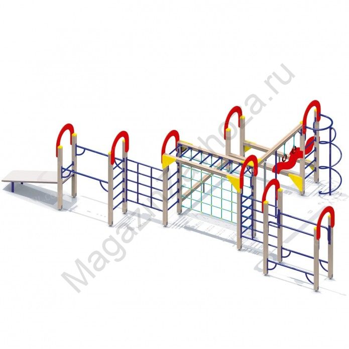 Спортивный комплекс с кольцами и доской