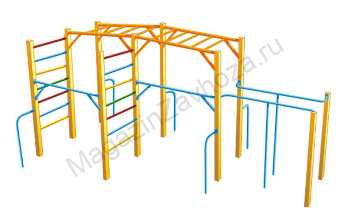 Спортивный комплекс с турником,рукоходом и лестницой
