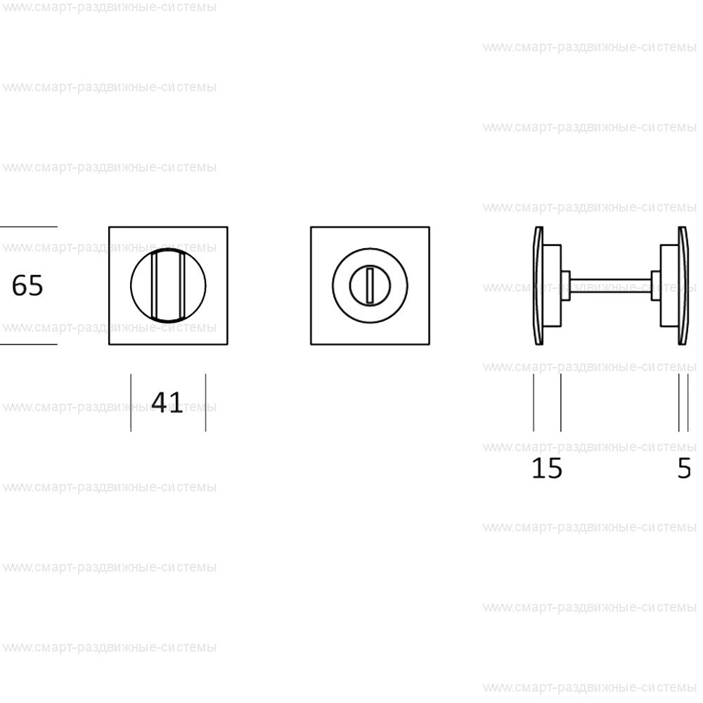 Salice Paolo Patch 5301-s WC ручка для раздвижных дверей