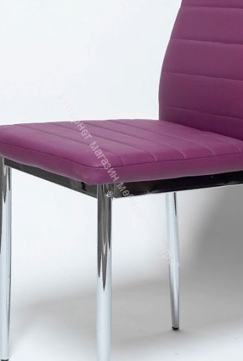 Стул "F-261-3" Пурпурный кожзам/Хром