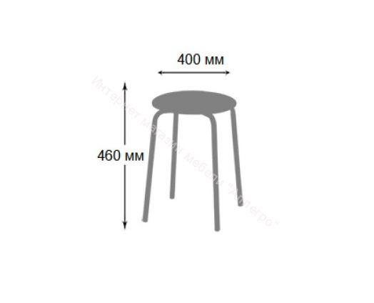 Табурет «Пуфик» (эмаль)/Кожзам Santorini, Бенгал, Rhodes, DPCV1, SUNNY