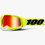 100% Racecraft 2 Fluo Yellow Mirror Red Lens, очки