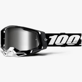 100% Racecraft 2 Black Mirror Silver Lens, очки