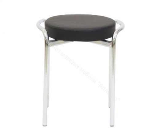 Табурет «Пуфик» (Хром)/Ткань Искусственная замша, Микровелюр (Полинейлон)