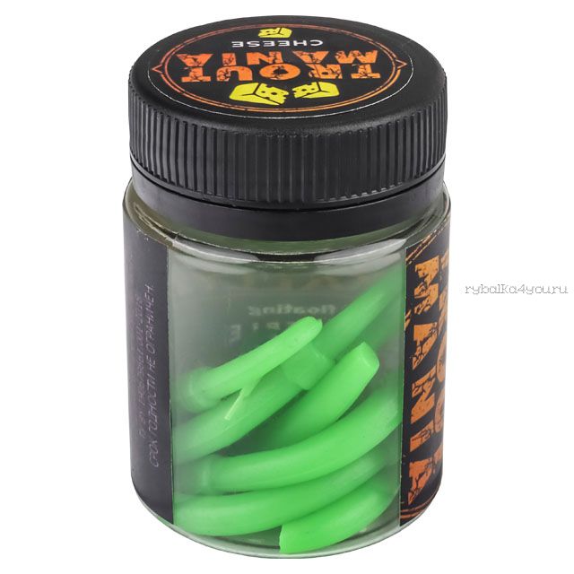 Мягкие приманки Trixbait Trout Mania Skally 2,4" 60 мм / упаковка 7 шт / цвет: 005 Lime (Cheese)