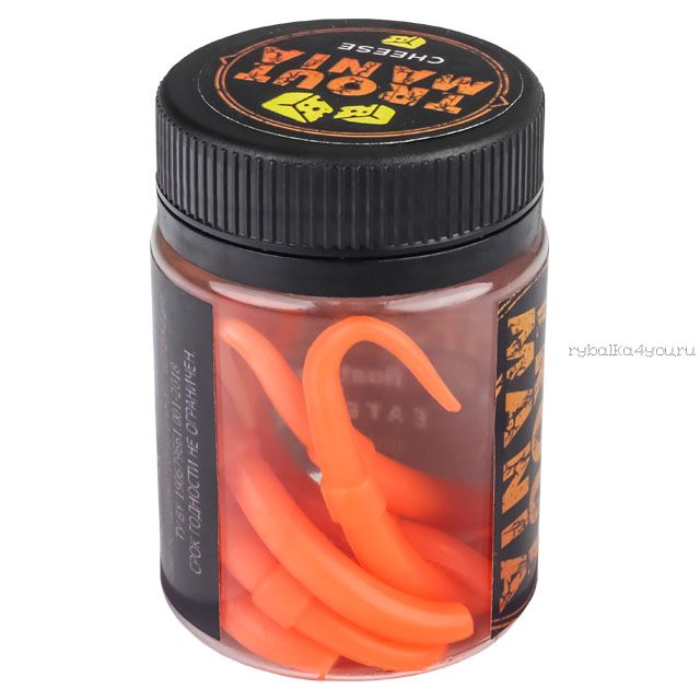 Мягкие приманки Trixbait Trout Mania Skally 2,4" 60 мм / упаковка 7 шт / цвет: 006 Orange (Cheese)