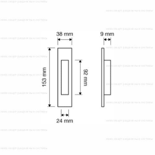 Linea Cali Profilo 1042 ручка для раздвижных дверей
