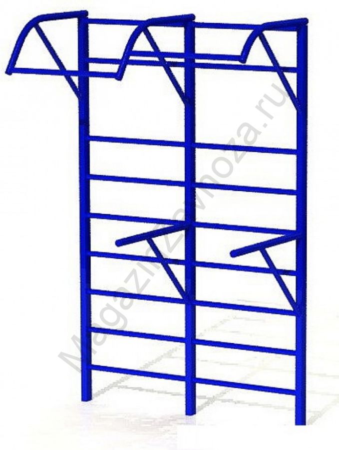 Шведская стенка 2 секции с турником и брусьями