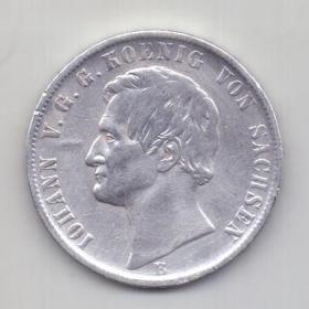 1 талер 1868 Саксония Горный Редкий AUNC-XF