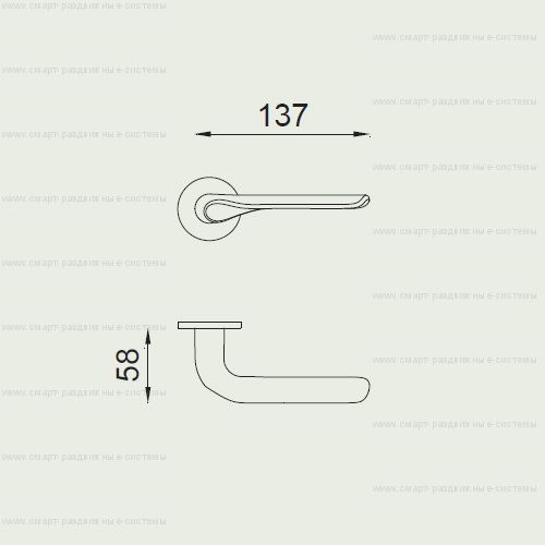 Ручка на розетке Chop CP12 Black DND by Martinelli