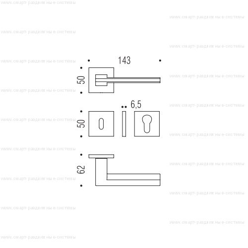 Ручка на розетке Colombo Electra DMS11RSB