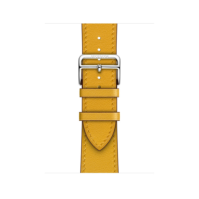 Ремешок Apple Watch Hermès Jaune Ambre Swift Leather Single Tour из кожи (для корпуса 40/41 мм) Ремешок Apple Watch Hermès Jaune Ambre Swift Leather Single Tour из кожи (для корпуса 40/41 мм)