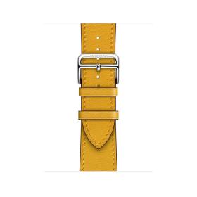 Ремешок Apple Watch Hermès Jaune Ambre Swift Leather Single Tour из кожи (для корпуса 40/41 мм)