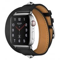 Ремешок Apple Watch Hermès Noir Leather Swift Double Tour