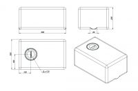 Чертеж емкости пластиковой ЭВП 50 литров прямоугольный