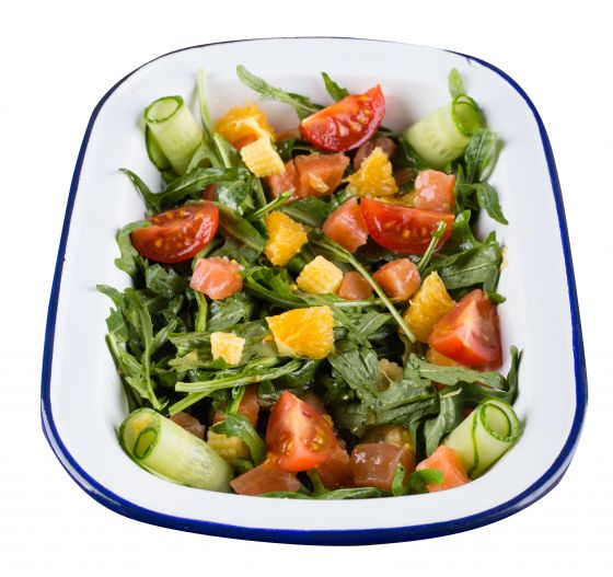 Овощной микс с лососем