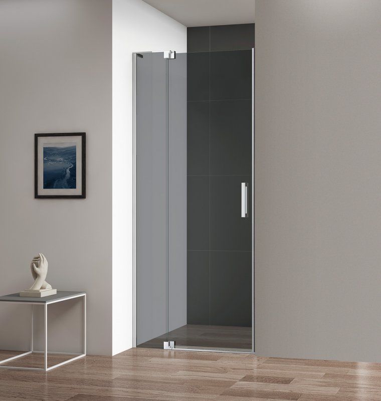 Душевая дверь в нишу Cezares SLIDER-B-1-80/90-GRIGIO-Cr