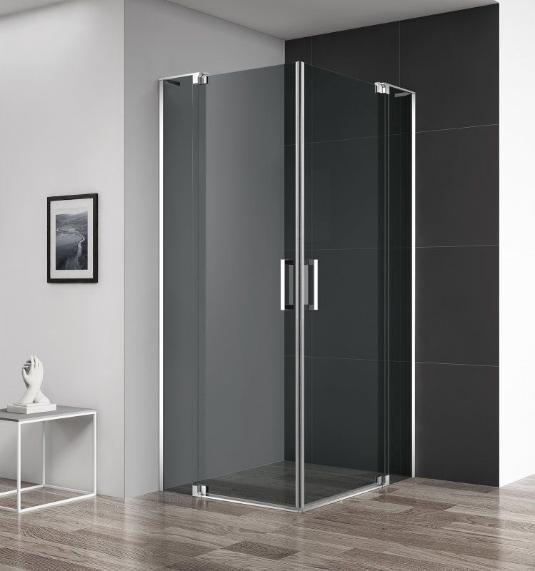 Душевой уголок Cezares SLIDER-AH-2-80/90-100/110-GRIGIO-Cr