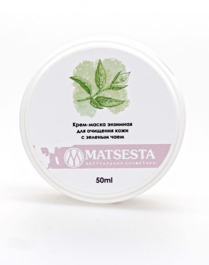 Мацеста - Крем-маска энзимная для очищения кожи с зеленым чаем, 50мл