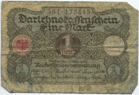 1 марка 1920 Германия