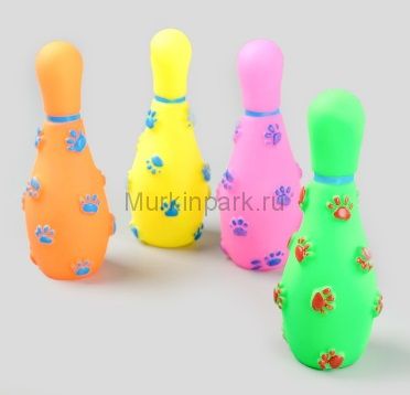 Игрушка пищащая "Кегля", 14 см, микс цветов