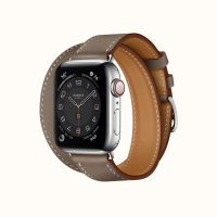 Ремешок Apple Watch Hermès Étoupe Swift Leather Double Tour