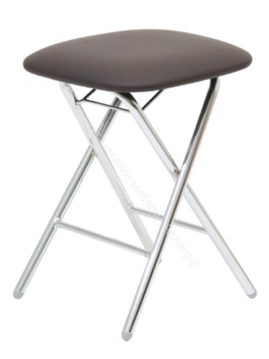 Табурет «Экстра складной» (Эмаль)/Кожзам, Ткань