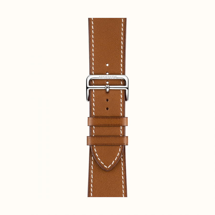 Ремешок Apple Watch Hermès Fauve Barenia Leather Single tour Deployment Buckle из кожи (для корпуса 44/45/46/49мм)