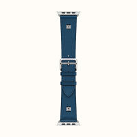 Ремешок Apple Watch Hermès Deep Blue Leather Double Tour Medor