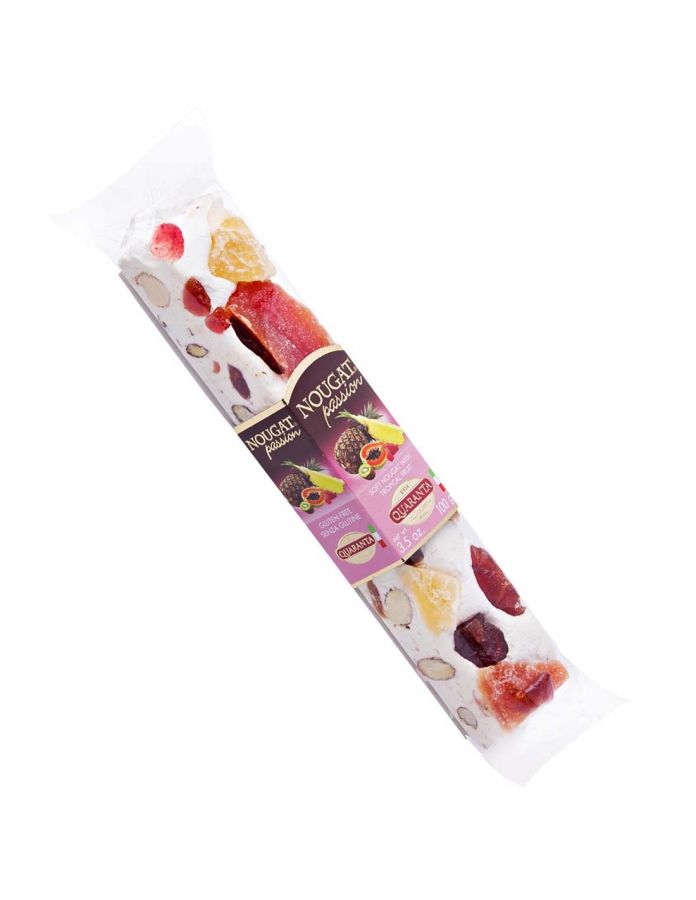 Торроне с экзотическими фруктами 100 г, Torrone tenero con frutta esotica, Quaranta, 100 g