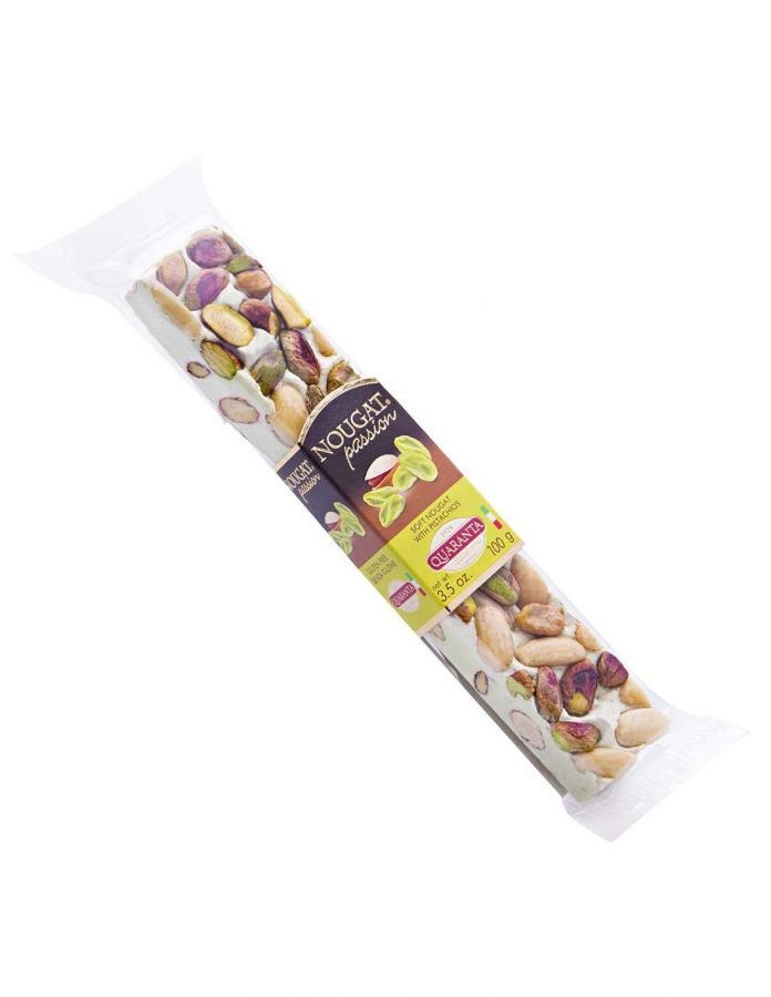 Торроне фисташковый 100 г, Torrone con pistacchio, Quaranta, 100 g