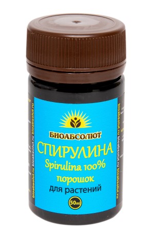 СПИРУЛИНА «БИОАБСОЛЮТ» для растений  Spirulina 100% порошок 50мл