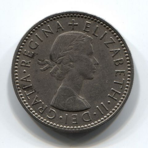 1 шиллинг 1957 Великобритания, герб Англии