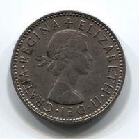 1 шиллинг 1957 Великобритания, герб Англии
