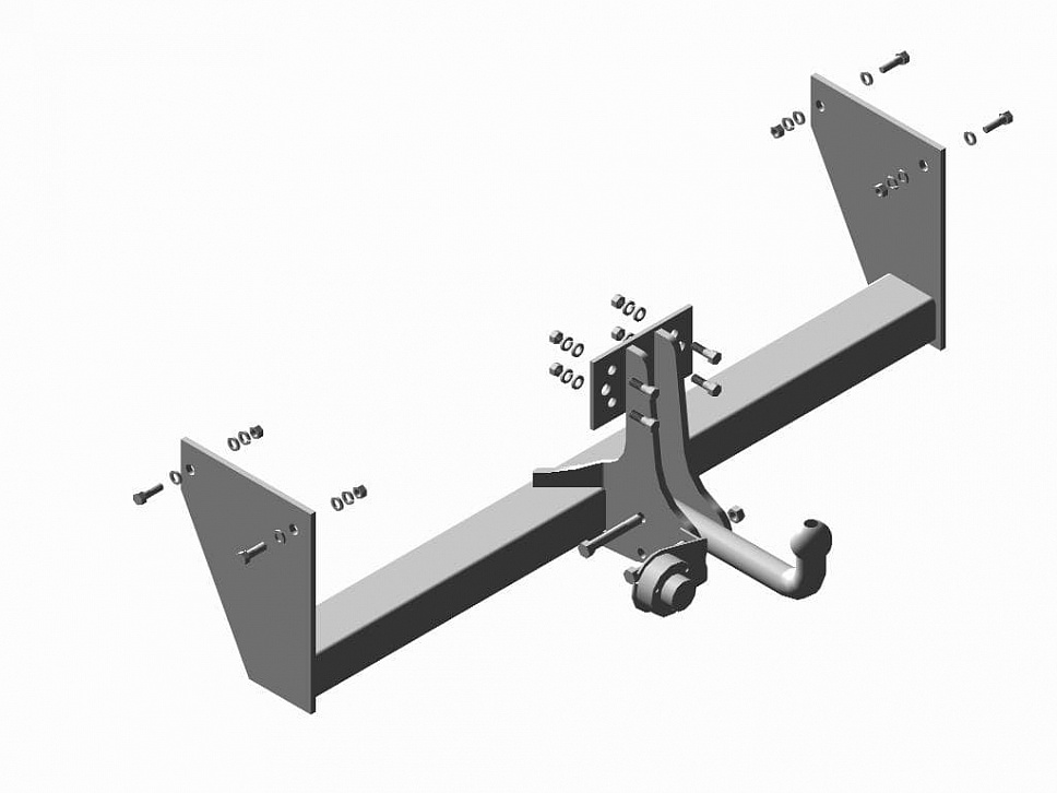 Фаркоп Трейлер УАЗ 2363 Пикап (при установке необходимо предусмотреть новое место для запасного колеса