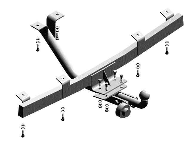 Фаркоп Трейлер Шевроле Нива, в т.ч. 2009- крепление шара на двух бол