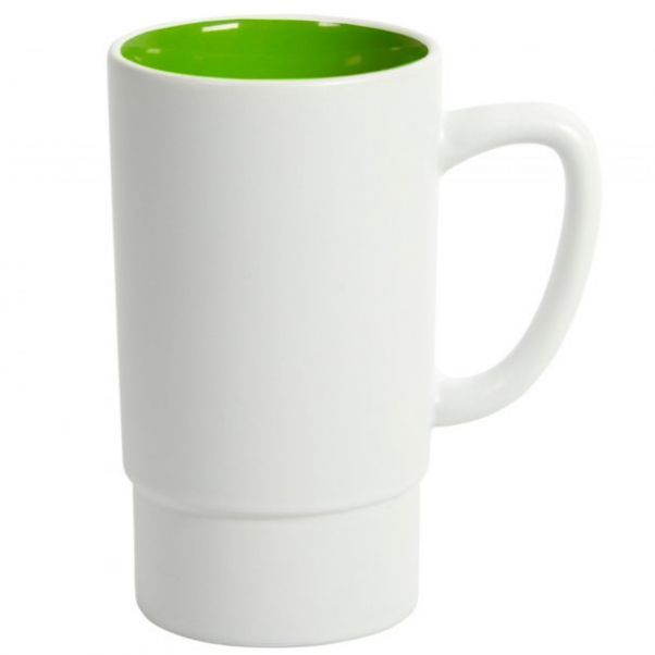 Кружки Fun2 белые с салатовым