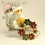 Брошь "Новогодний венок" (KC США)