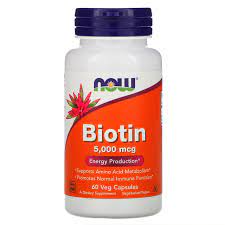 NOW - Biotin 5000 mcg 60кап