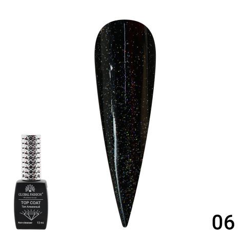 ТОП С ГЛИТТЕРОМ GALAXY TOP COAT 06, 12 МЛ