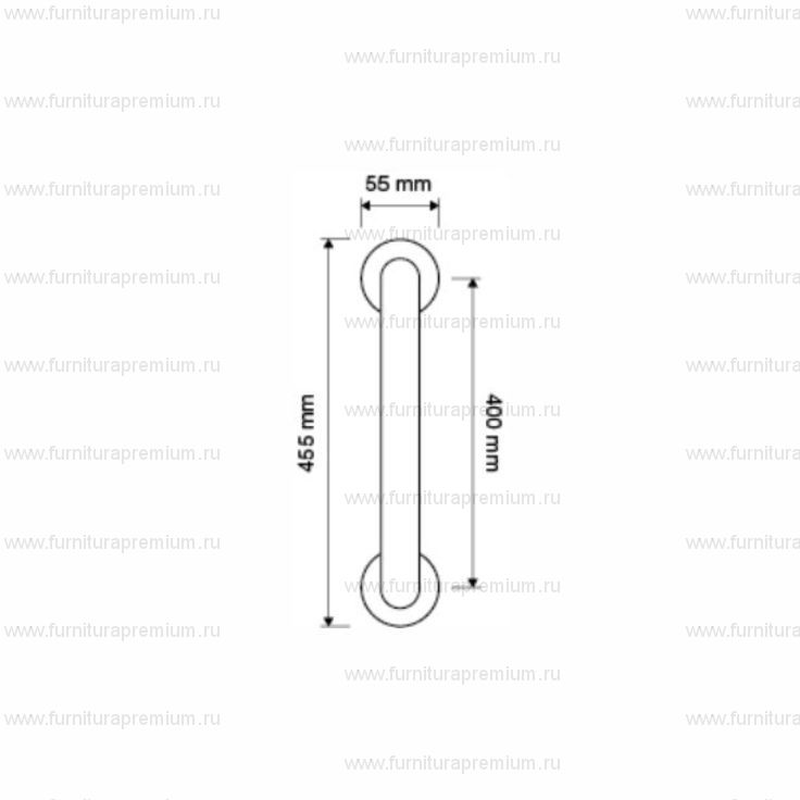 Ручка-скоба Linea Cali Rococo 1285  MN. Длина 455 мм.