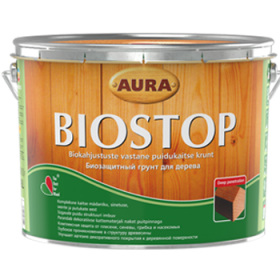 Биозащитный Грунт Aura Wood 9л Biostop для Древесины