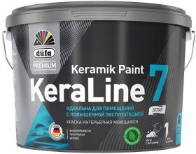 Краска для Стен и Потолков Моющаяся Dufa Premium KeraLine 7 Keramik Paint 2.5л Матовая / Дюфа Премиум Кералайн 7 Керамик Пейнт