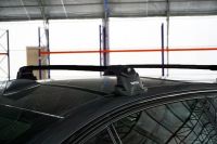 Багажник на крышу Mazda CX-9 2006-16, Turtle Air 3 Premium, аэродинамические дуги в штатные места (черный цвет)