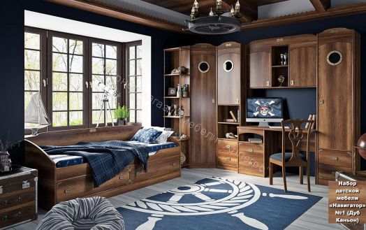 Стол с 2-мя ящиками «Навигатор» (Дуб Каньон)